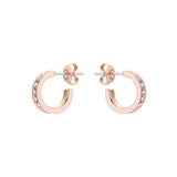 ted baker:: nano hoop huggie earring rose gold clear crystal