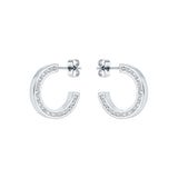 ted baker crystal hoop silver earrings