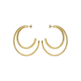 ted baker helinaa large double hoop earring gold tone