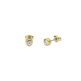 ted baker sinee: mini crystal stud earrings, gold tone, clear crystal