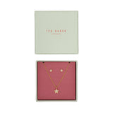 ted baker saskiya: pave nano star gift set gold tone clear crystal