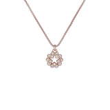 ted baker hayzzel: heart star pendant rose gold tone clear crystal