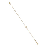 ted baker hansa: crystal heart bracelet gold & clear crystal