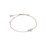 ted baker hansa: crystal heart bracelet rose gold & clear crystal