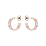 ted baker emrie: enamel heart hoop rose gold light pink earring