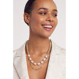 ted baker parise: pearly chain multi chain gold tone necklace