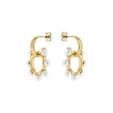 ted baker petunaa: pearl bubble hoop charm gold tone earring