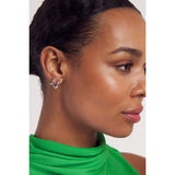 ted baker hennriy: double hoop silver tone earring