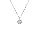 ted baker soltell: solitaire sparkle crystal pendant necklace silver tone, clear crystal