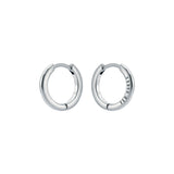 ted baker crisele: logo hoop earrings (14mm) silver tone