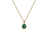 ted baker peralia: pebble stone pendant necklace gold tone, green