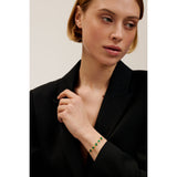 ted baker pelra: pebble stone adjustable bracelet gold tone, green