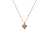 ted baker adorina: crystal sweetheart pendant necklace gold tone, light pink ombre crystal