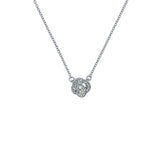 ted baker florita: crystal flower pendant necklace silver tone, clear crystal