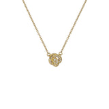 ted baker florita: crystal flower pendant necklace gold tone, clear crystal