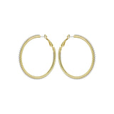 ted baker perla: large pearl hoop earrings, gold tone, pearl